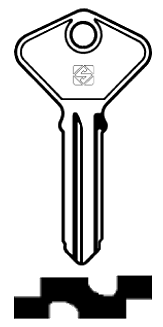 Afbeelding van Silca Autosleutel z/plastic kop staal FAB1