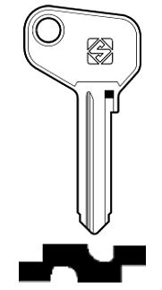 Afbeelding van Silca Autosleutel z/plastic kop staal FAB2