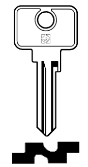 Afbeelding van Silca Autosleutel z/plastic kop staal FAB3