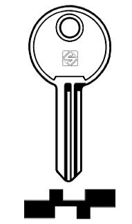 Afbeelding van Silca Autosleutel z/plastic kop staal FAB8A