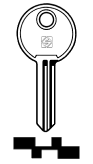 Afbeelding van Silca Autosleutel z/plastic kop staal FAB8B