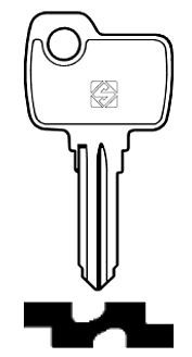 Afbeelding van Silca Autosleutel z/plastic kop staal FAR2