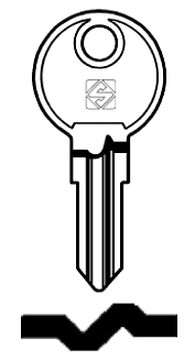 Afbeelding van Silca Autosleutel z/plastic kop staal PJ1