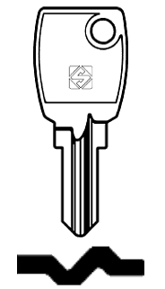 Afbeelding van Silca Autosleutel z/plastic kop staal PJ2