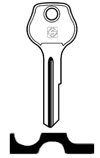 Afbeelding van Silca Autosleutel z/plastic kop staal PR1