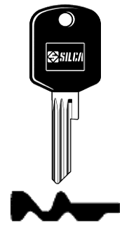 Afbeelding van Silca Autosleutel plastic kop brass RR2P