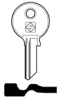 Afbeelding van Silca Autosleutel z/plastic kop staal RR4