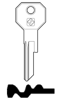 Afbeelding van Silca Autosleutel z/plastic kop staal RR5