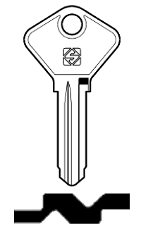 Afbeelding van Silca Autosleutel z/plastic kop staal SEA1