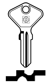 Afbeelding van Silca Autosleutel z/plastic kop staal SEA2R