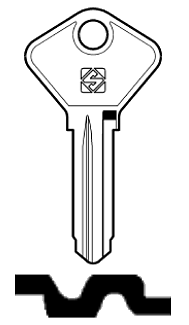 Afbeelding van Silca Autosleutel z/plastic kop staal SEA6