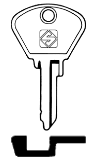 Afbeelding van Silca Autosleutel z/plastic kop staal SIP1