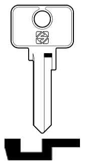 Afbeelding van Silca Autosleutel z/plastic kop staal SIP11