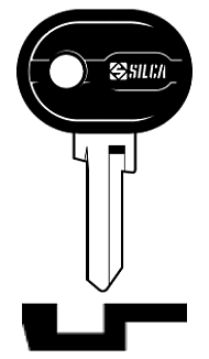 Afbeelding van Silca Autosleutel plastic kop staal SIP2DP
