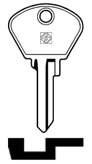 Afbeelding van Silca Autosleutel z/plastic kop staal SIP2