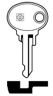 Afbeelding van Silca Autosleutel z/plastic kop staal SIP3