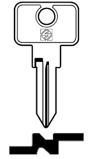 Afbeelding van Silca Autosleutel z/plastic kop staal SSA1