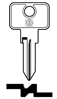 Afbeelding van Silca Autosleutel z/plastic kop staal SSA1R