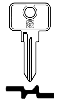 Afbeelding van Silca Autosleutel z/plastic kop staal SSA3R