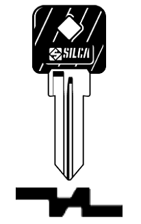 Afbeelding van Silca Autosleutel plastic kop brass SSA6RP