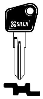 Afbeelding van Silca Autosleutel plastic kop brass WAS11RP