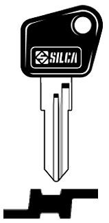 Afbeelding van Silca Autosleutel plastic kop brass WAS12P