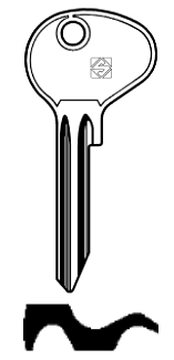 Afbeelding van Silca Autosleutel z/plastic kop staal WAS1