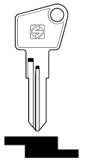 Afbeelding van Silca Autosleutel z/plastic kop staal WAS10R