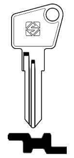 Afbeelding van Silca Autosleutel z/plastic kop staal WAS11R