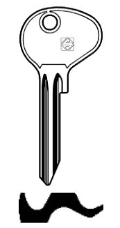 Afbeelding van Silca Autosleutel z/plastic kop staal WAS1R