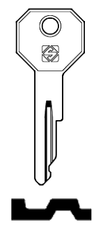 Afbeelding van Silca Autosleutel z/plastic kop staal WAS14R