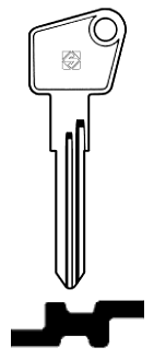 Afbeelding van Silca Autosleutel z/plastic kop staal WAS7