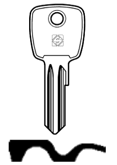 Afbeelding van Silca Autosleutel z/plastic kop staal WAS8