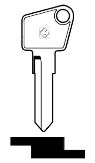 Afbeelding van Silca Autosleutel z/plastic kop staal WAS9R