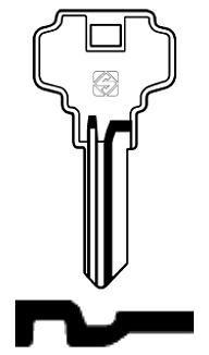 Afbeelding van Silca Cilindersleutel staal DX1