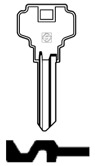 Afbeelding van Silca Cilindersleutel staal DX17R
