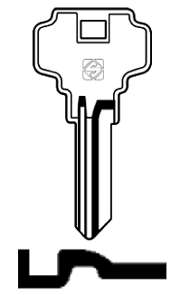 Afbeelding van Silca Cilindersleutel staal DX1R