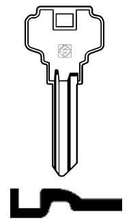 Afbeelding van Silca Cilindersleutel staal DX3R