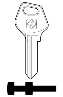 Afbeelding van Silca Cilindersleutel staal FM6