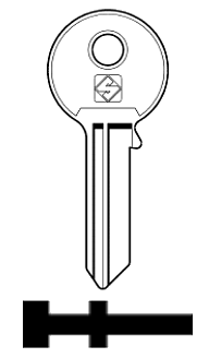 Afbeelding van Silca Cilindersleutel staal FM090