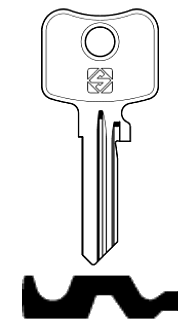 Afbeelding van Silca Cilindersleutel staal GR2R