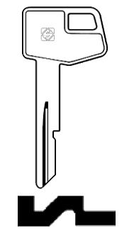 Afbeelding van Silca Cilindersleutel brass GS11R