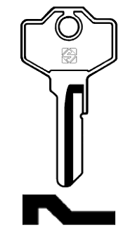 Afbeelding van Silca Cilindersleutel brass GS1R