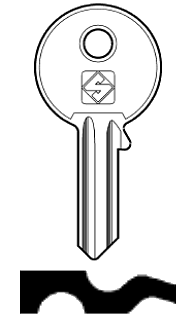 Afbeelding van Silca Cilindersleutel brass GS2