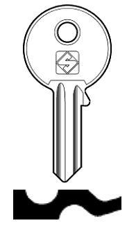 Afbeelding van Silca Cilindersleutel brass GS2R