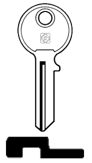 Afbeelding van Silca Cilindersleutel staal DN3