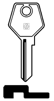 Afbeelding van Silca Cilindersleutel brass DN4