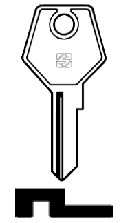 Afbeelding van Silca Cilindersleutel brass DN5