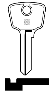 Afbeelding van Silca Cilindersleutel brass DN6