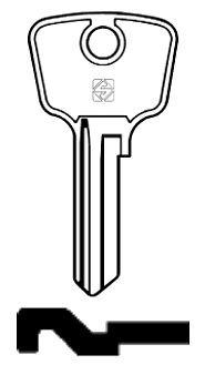 Afbeelding van Silca Cilindersleutel brass DN7